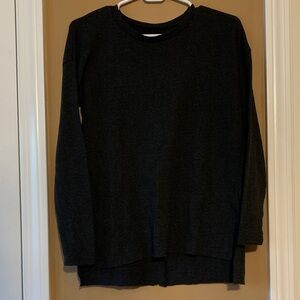 Elegant Charcoal Women's Crew Neck Sweater